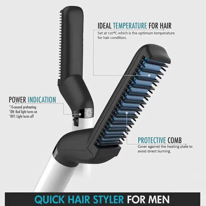 Hair Straightener For Men Multifunctional Comb Curling