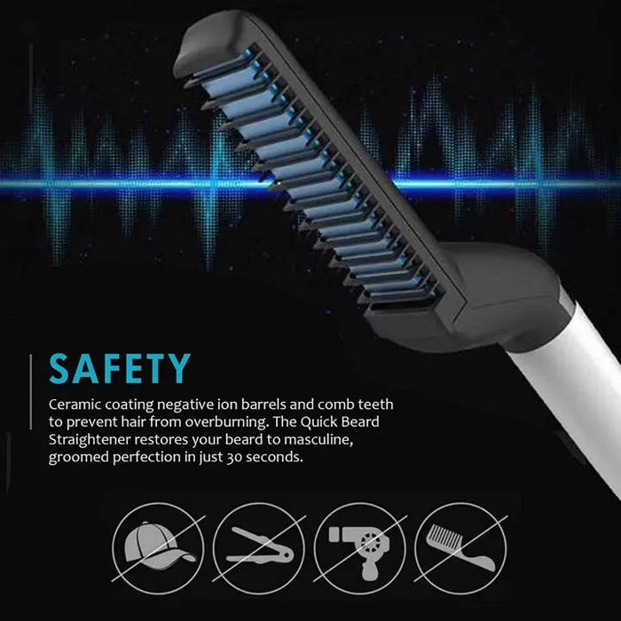 Hair Straightener For Men Multifunctional Comb Curling